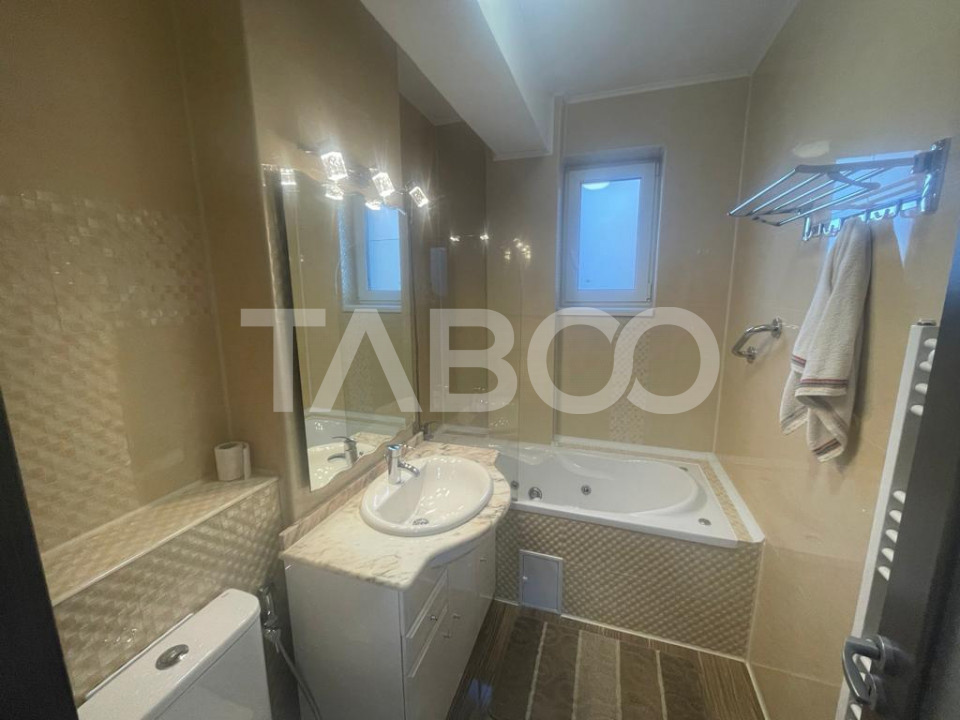 Apartament complet mobilat utilat 2 camere garaj 2 balcoane parter