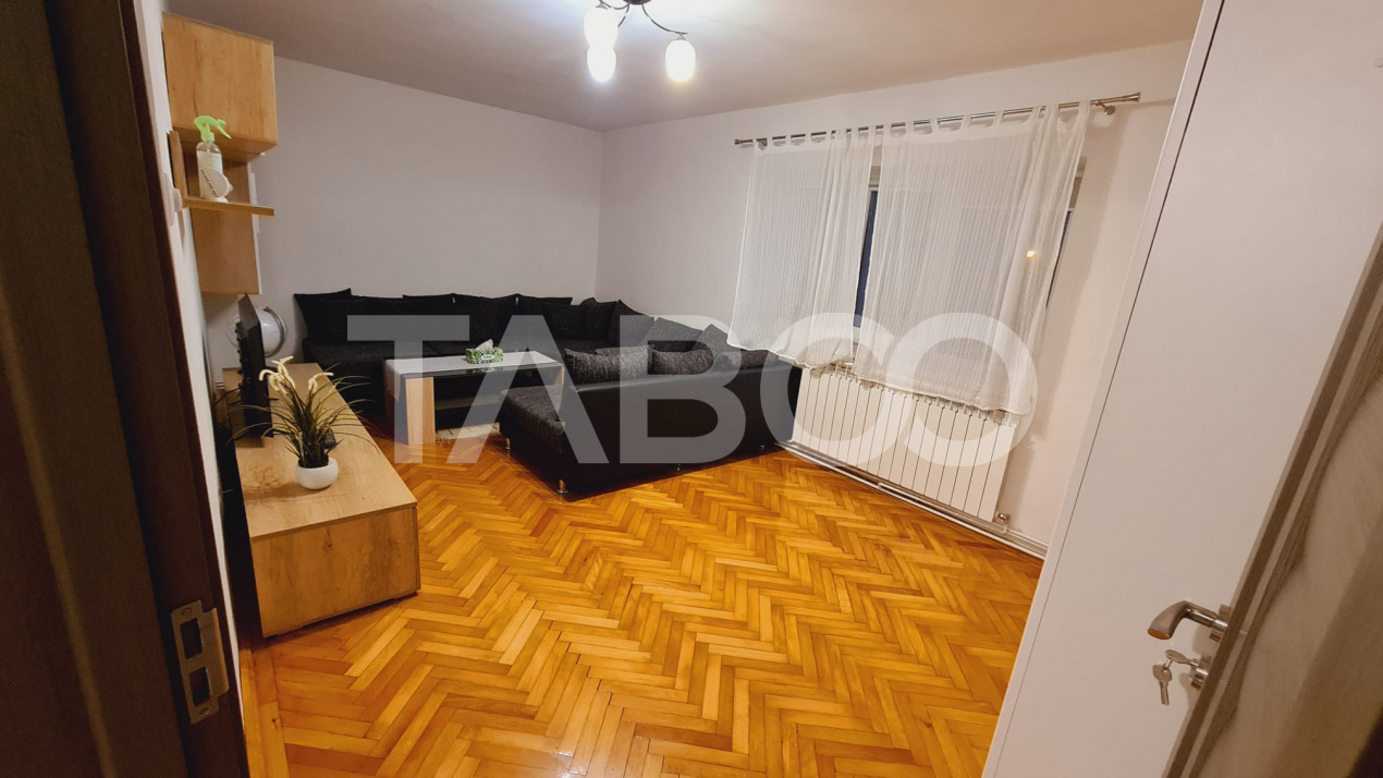 Apartament cu 2 camere de inchiriat mobilat utilat 48mpu Strand Sibiu