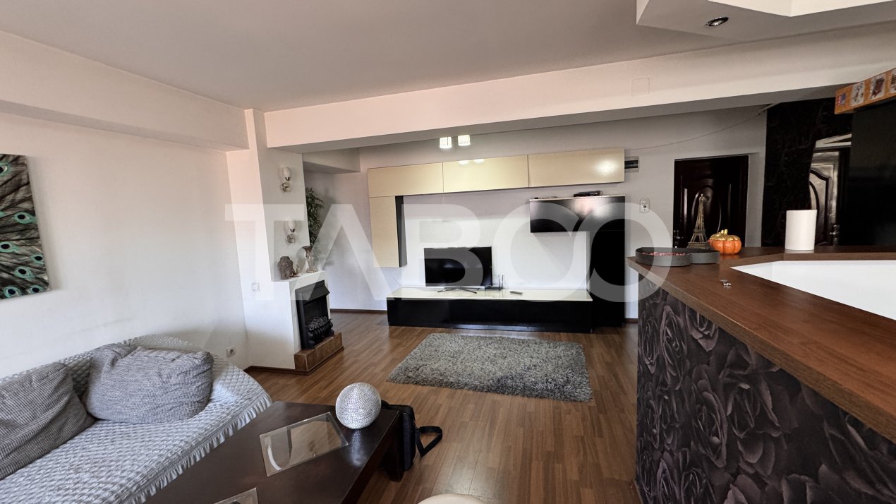 Apartament cu 2 camere de inchiriat mobilat utilat 72mp Turnisor Sibiu