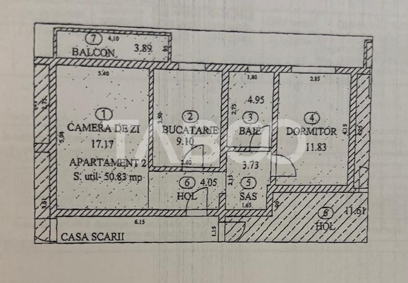 Apartament cu 2 camere decomandate si gradina de 48 mp de vanzare