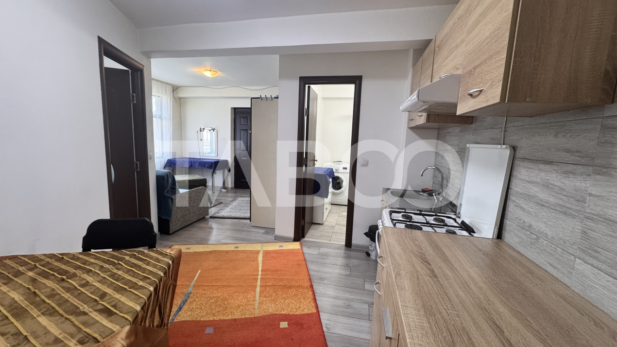 Apartament cu 2 camere mobilat utilat 36 mpu Terezian Sibiu
