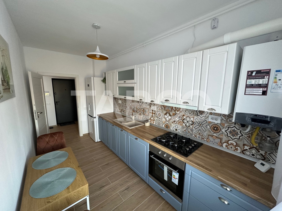 Apartament cu 2 camere modern mobilat utilat 57mp Valleta Park Sibiu