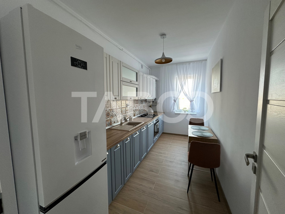 Apartament cu 2 camere modern mobilat utilat 57mp Valleta Park Sibiu