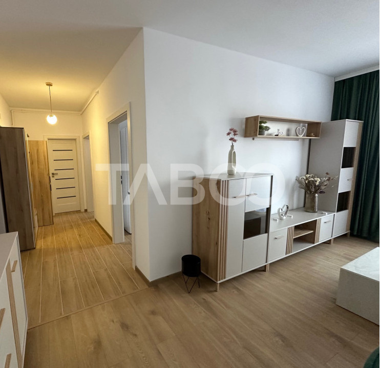 Apartament cu 2 camere modern mobilat utilat 57mp Valleta Park Sibiu