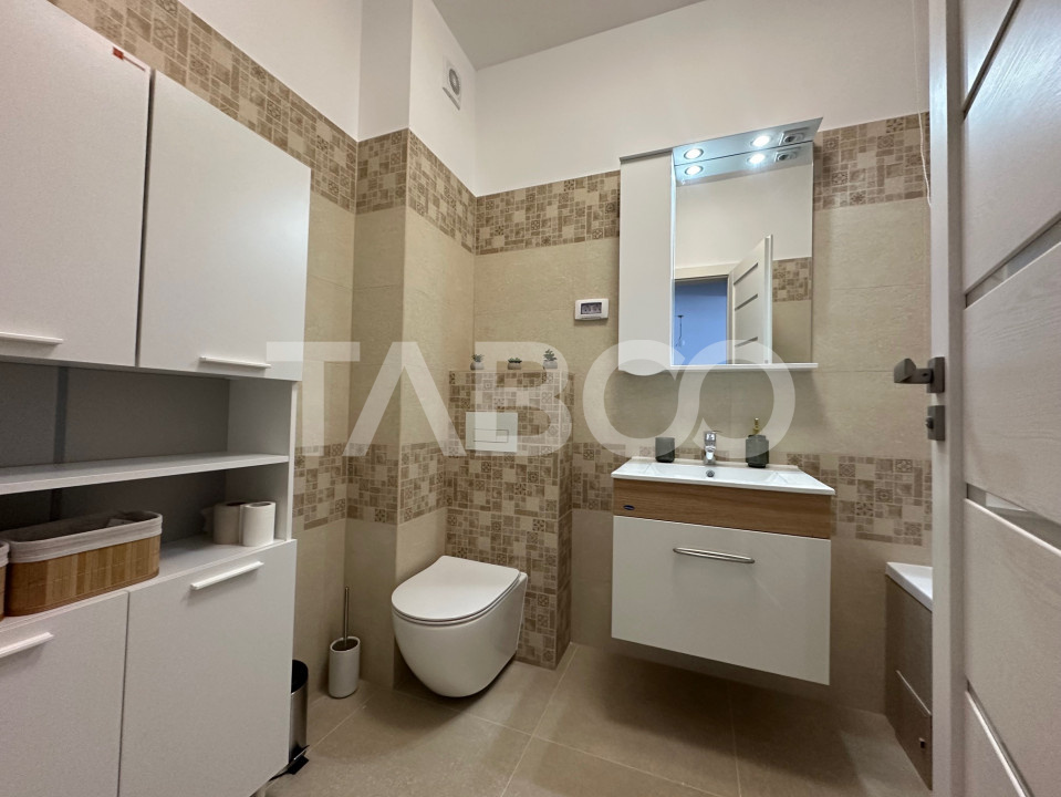Apartament cu 2 camere modern mobilat utilat 57mp Valleta Park Sibiu