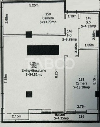 Apartament cu 3 camere 70 mp utili in zona Doamna Stanca din Sibiu