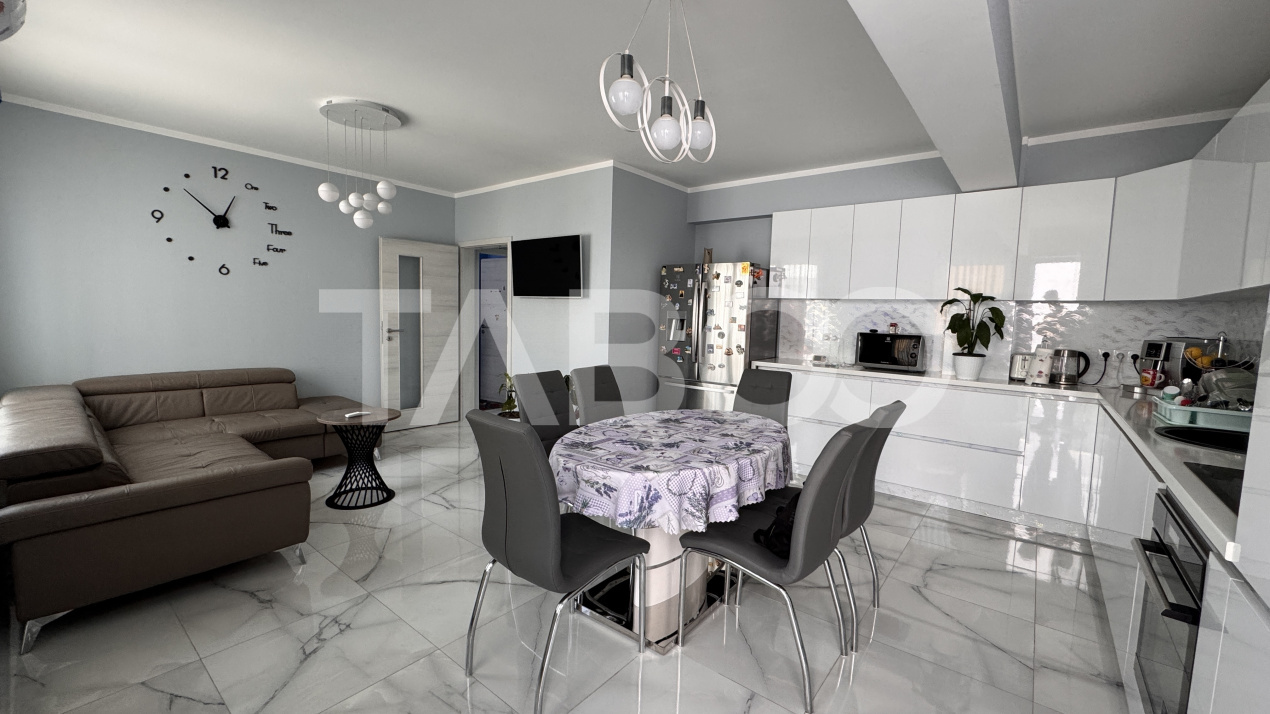 Apartament cu 3 camere de vanzare 80m mobilat utilat terasa Turnisor 