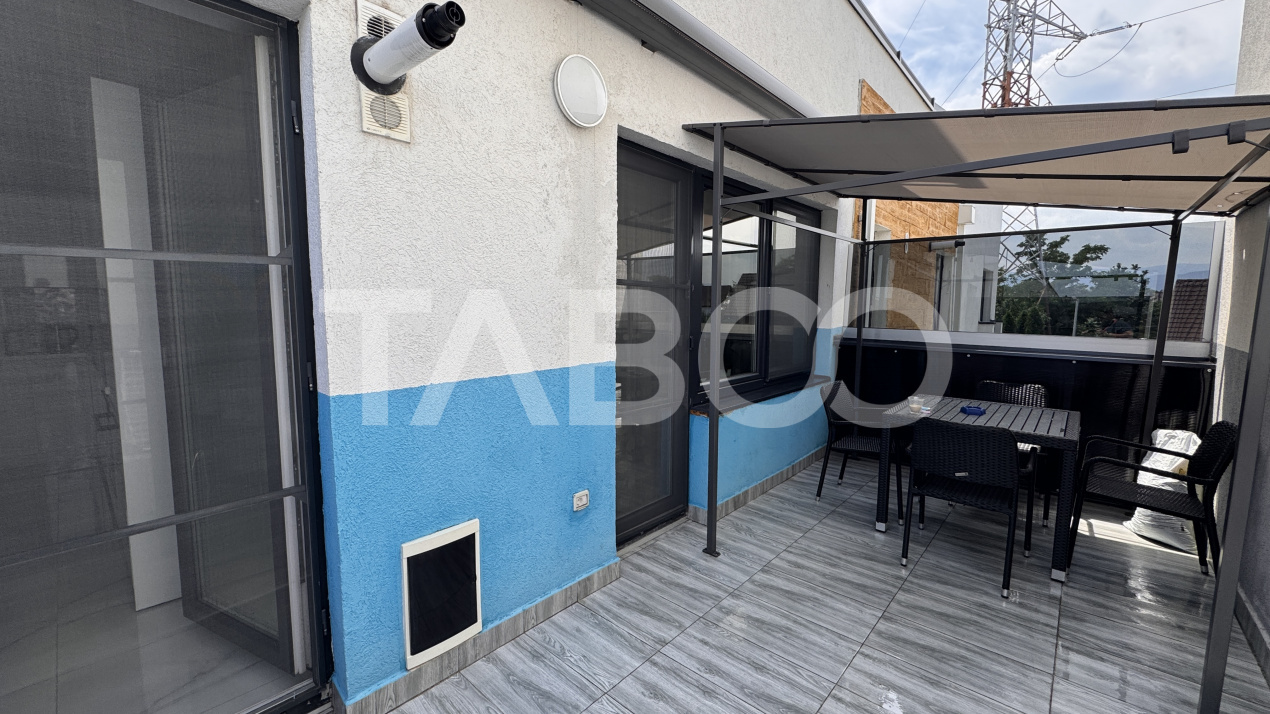 Apartament cu 3 camere de vanzare mobilat utilat terasa 80mp Turnisor 