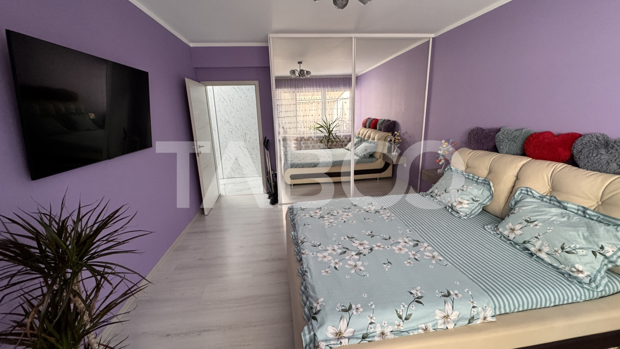 Apartament cu 3 camere de vanzare mobilat utilat terasa 80mp Turnisor 