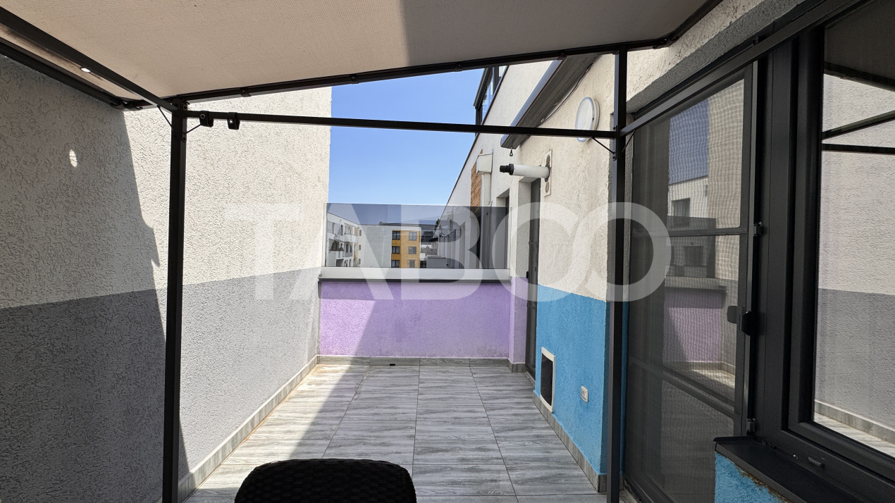 Apartament cu 3 camere de vanzare mobilat utilat terasa 80mp Turnisor 
