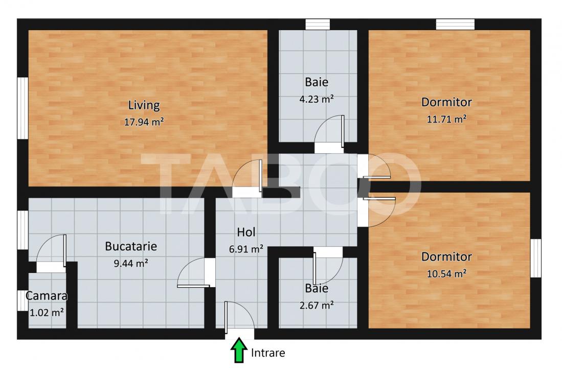 Apartament cu 3 camere decomandate in zona Turnisor din Sibiu