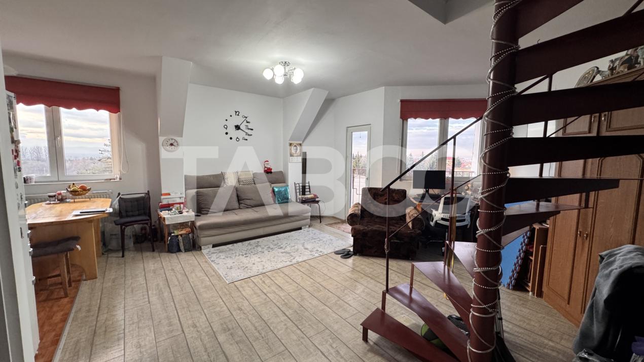 Apartament cu 3 camere mobilat utilat 65mpu balcon Valea Aurie Sibiu