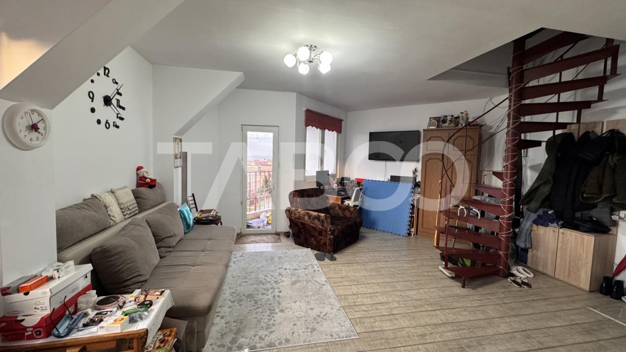 Apartament cu 3 camere mobilat utilat 65mpu balcon Valea Aurie Sibiu