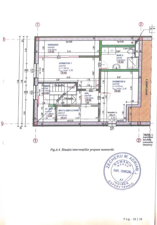 Apartament cu 3 camere pe 2 nivele zona Centrala Piata Abator 