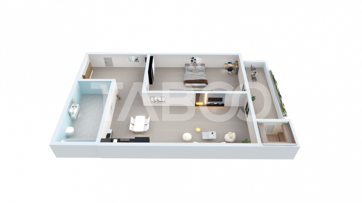 Apartament cu gradina 21 mp 2 camere 44 mp balcon parcare bloc cu lift