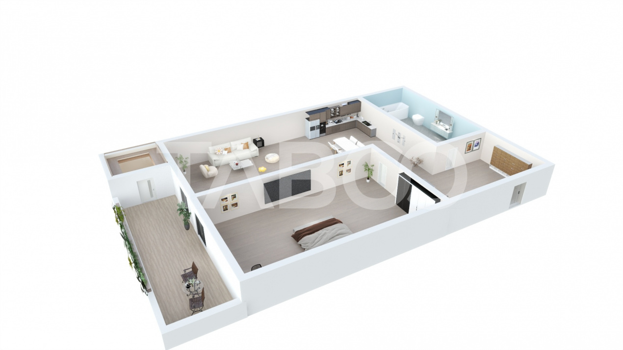 Apartament cu gradina 21 mp 2 camere 44 mp balcon parcare bloc cu lift