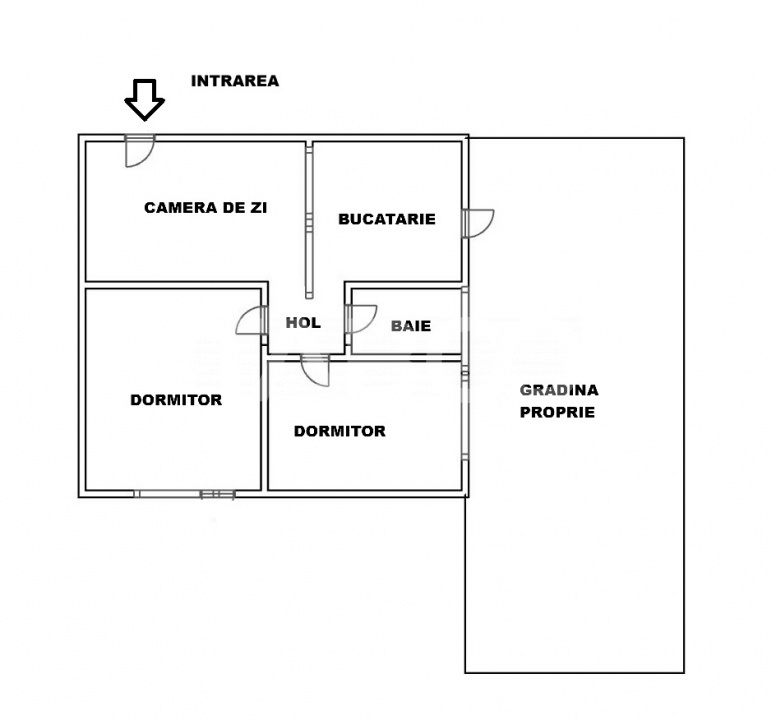 Apartament cu gradina de 85mp si 3 camere de vanzare Calea Surii Mici