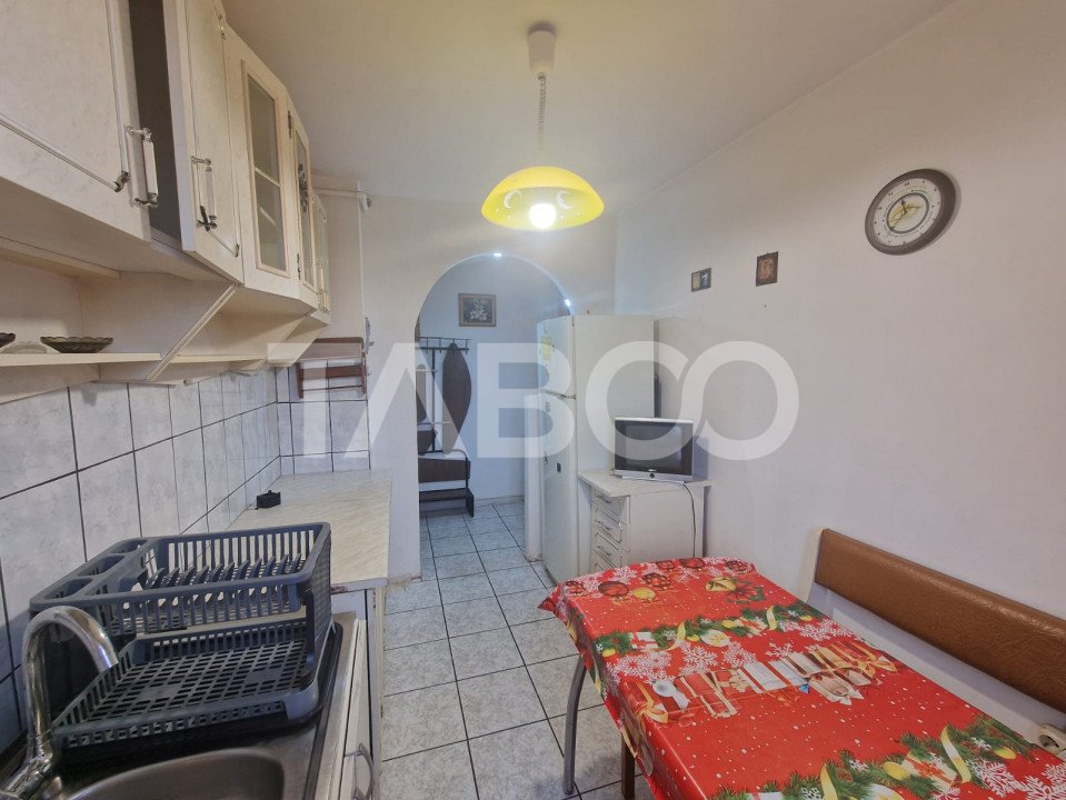 Apartament de inchiriat 2 camere 43mpu mobilat cu balcon Rahovei Sibiu