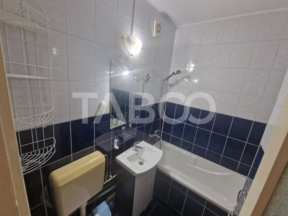 Apartament de inchiriat 2 camere 43mpu mobilat cu balcon Rahovei Sibiu