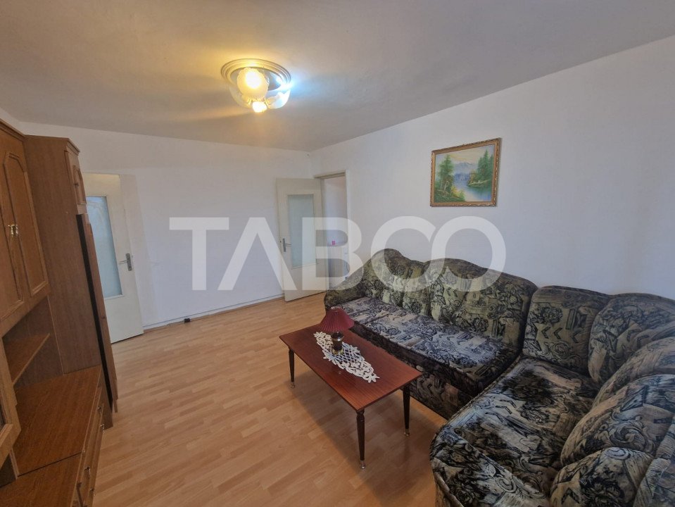 Apartament de inchiriat 2 camere 43mpu mobilat cu balcon Rahovei Sibiu