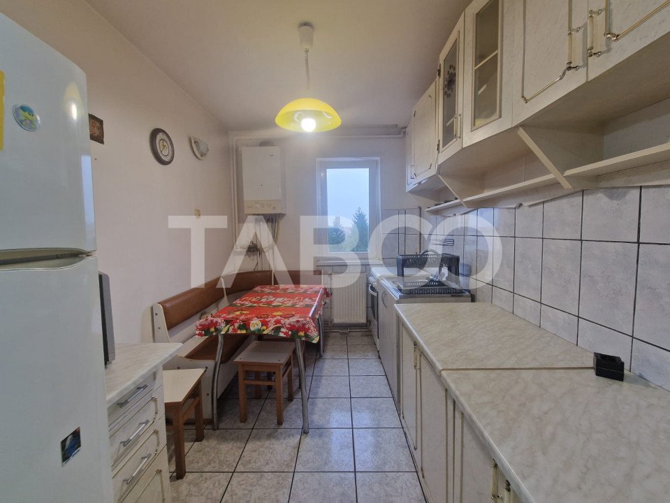 Apartament de inchiriat 2 camere 43mpu mobilat cu balcon Rahovei Sibiu