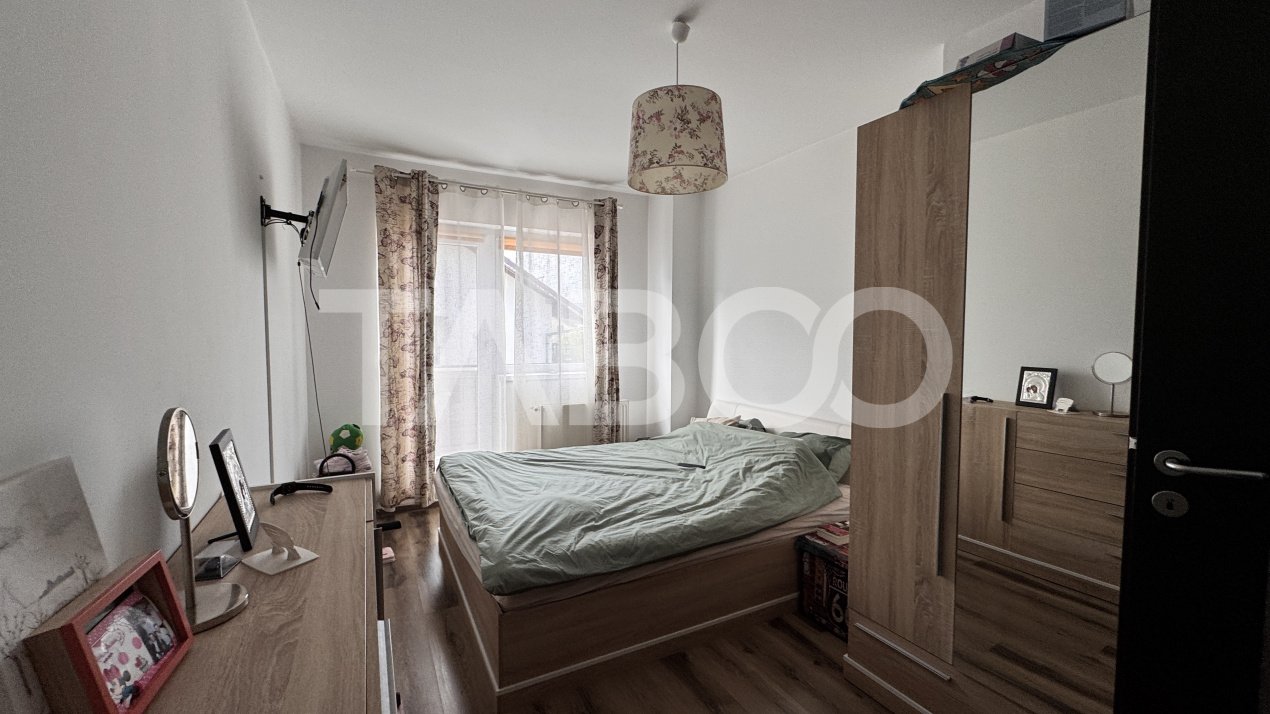 Apartament de inchiriat 2 camere 50mp mobilat utilat balcon Alma Sibiu