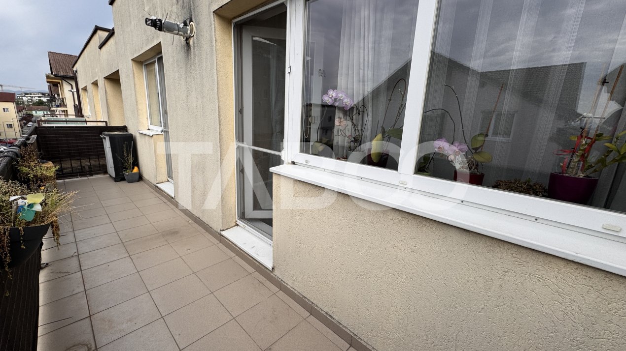 Apartament de inchiriat 2 camere 50mp mobilat utilat balcon Alma Sibiu