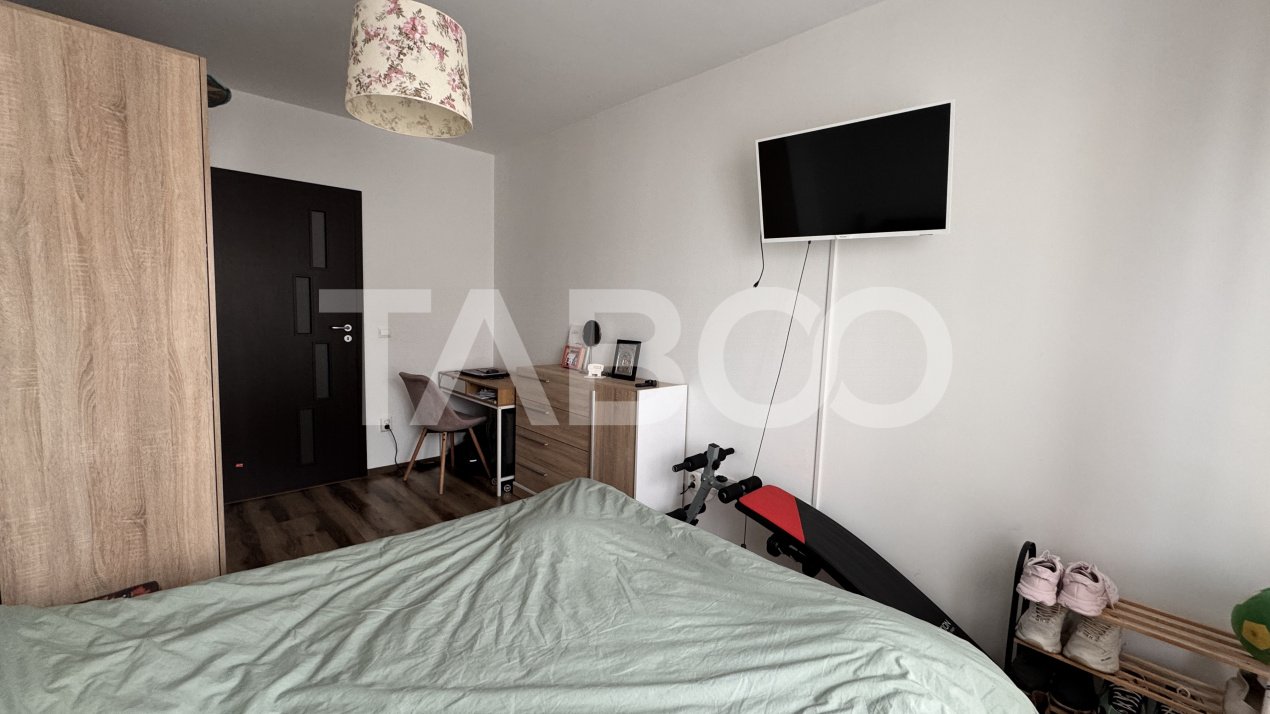 Apartament de inchiriat 2 camere 50mp mobilat utilat balcon Alma Sibiu