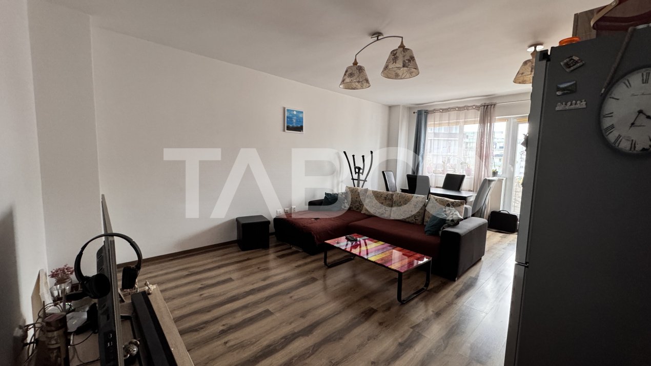 Apartament de inchiriat 2 camere 50mp mobilat utilat balcon Alma Sibiu