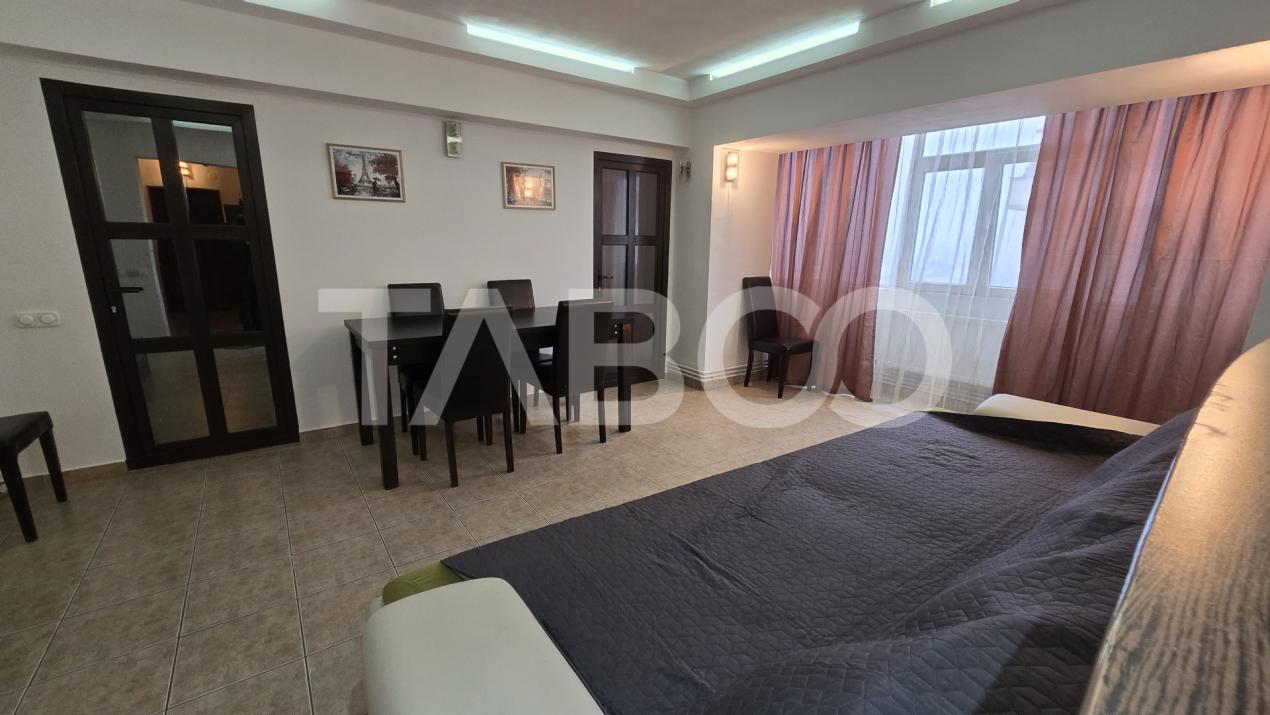 Apartament de inchiriat 3 camere mobilat utilat bloc cu lift Turnisor