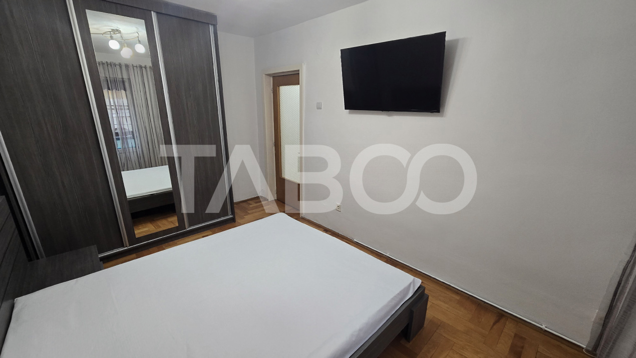 Apartament de inchiriat Central 3 camere balcon 2 bai mobilat utilat