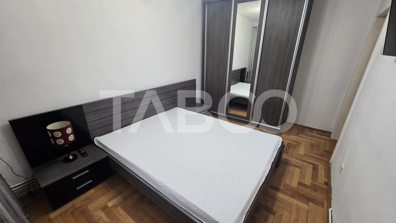 Apartament de inchiriat Central 3 camere balcon 2 bai mobilat utilat