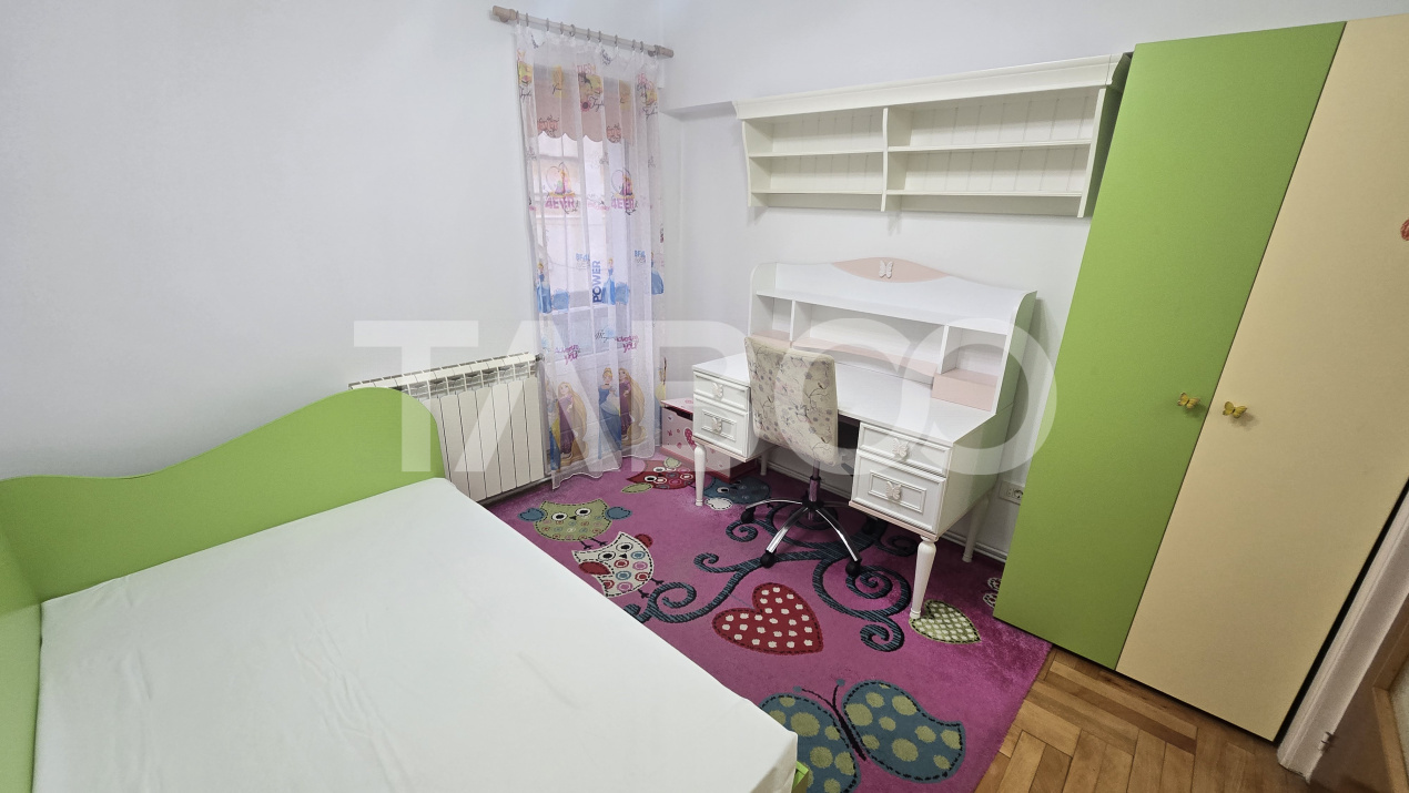 Apartament de inchiriat Central 3 camere balcon 2 bai mobilat utilat