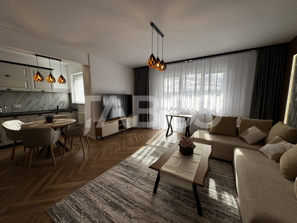 Apartament de lux cu 2 camere 60 mpu plus balcon etaj 3 Rahovei Sibiu