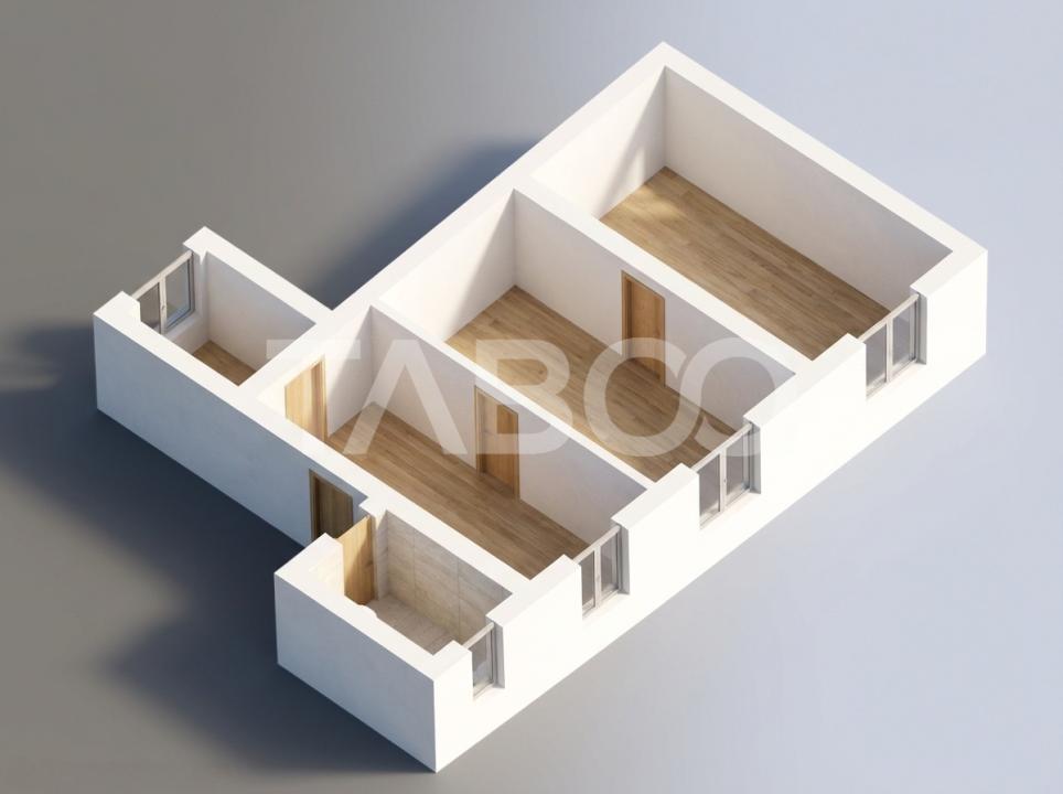 Apartament de vanzare 2 camere 45mp in zona Orasului de Jos Sibiu in Sibiu - 9 Mai