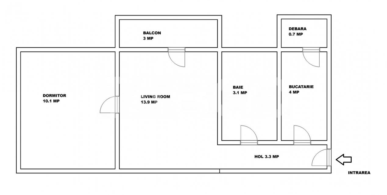 Apartament de vanzare 2 camere balcon etaj 2 in Avrig zona Sticla
