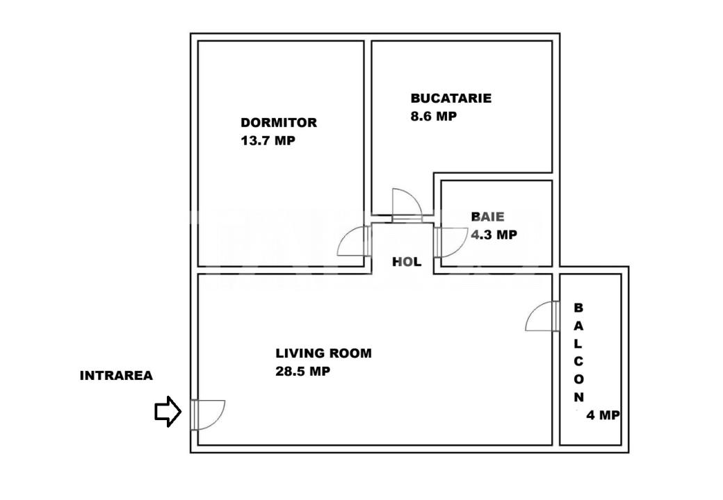 Apartament de vanzare 2 camere balcon etajul 2 Kaufland Arhitectilor