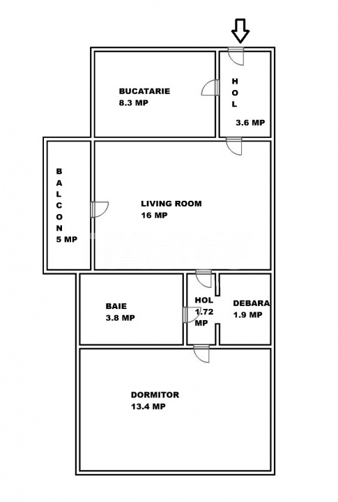 Apartament de vanzare 2 camere balcon si pivnita Rahovei