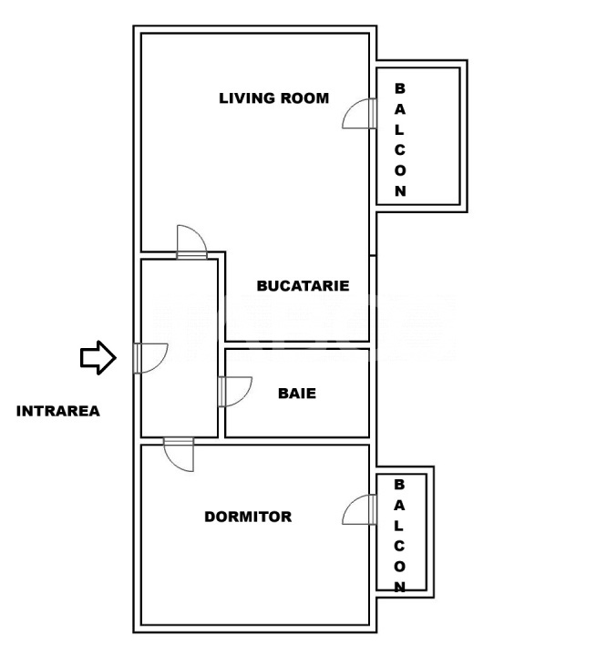 Apartament de vanzare 2 camere la etaj 1 + bloc cu gradina privata