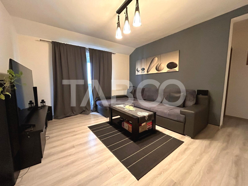 Apartament de vanzare 2 camere mobilat utilat balcon parcare Selimbar