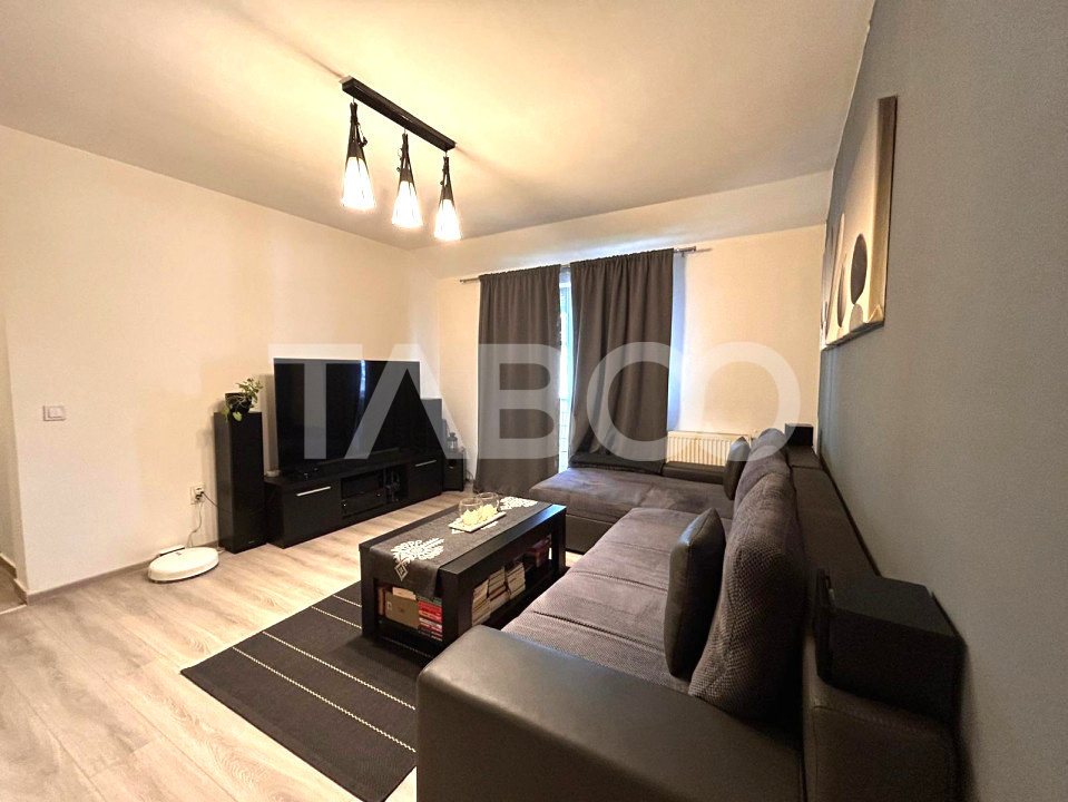 Apartament de vanzare 2 camere mobilat utilat balcon parcare Selimbar