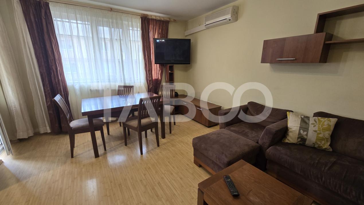 Apartament de vanzare 3 camere 70mp mobilat utilat balcon zona Rahovei in Sibiu - Aleea Streiu