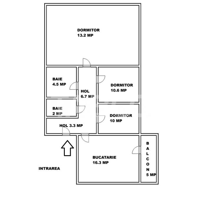 Apartament de vanzare 3 camere decomandat Mihai Viteazul bloc cu lift