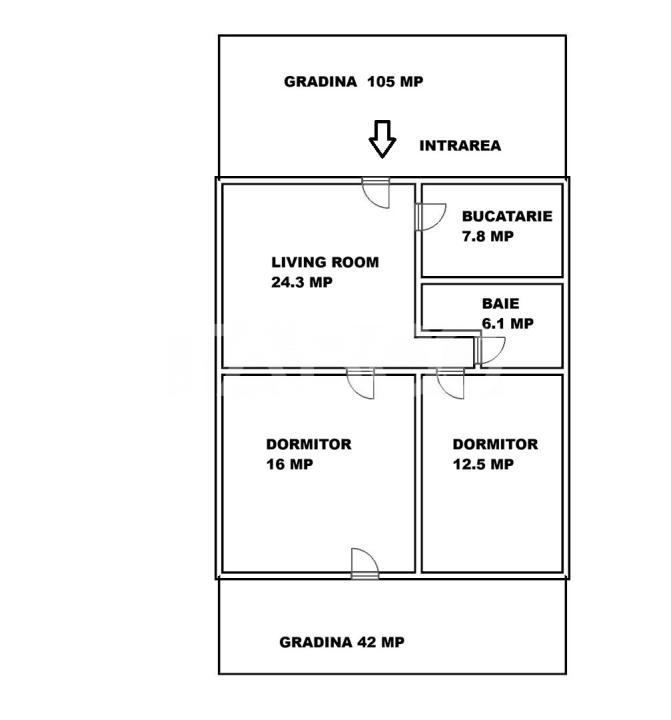  Apartament de vanzare 3 camere si gradina proprie de 147  mp