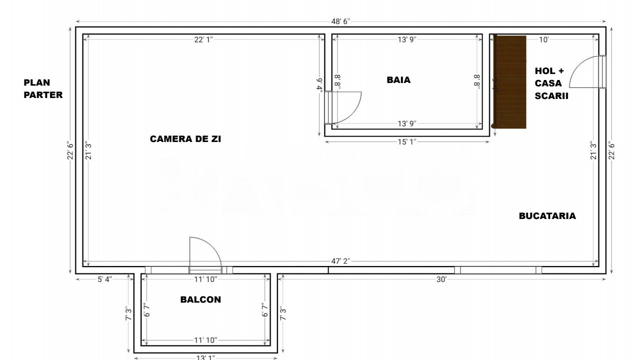 Apartament de vanzare 3 camere Terezian 70 mpu plus balcon Comision 0%