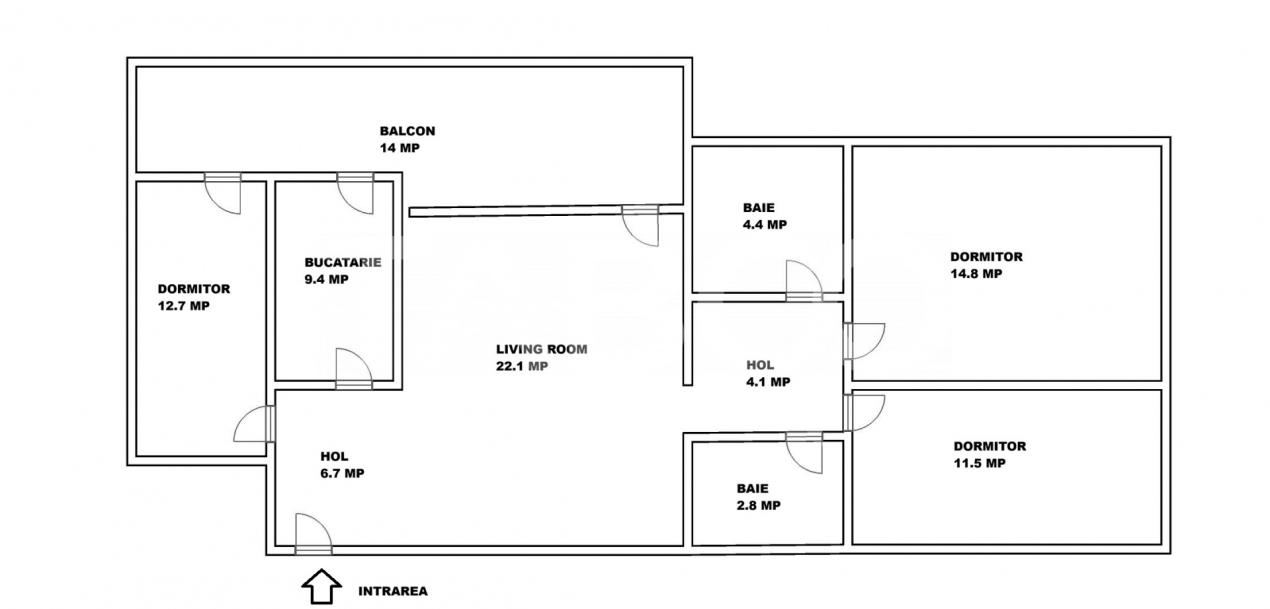 Apartament de vanzare 4 camere balcon boxa lift bloc nou zona Centrala