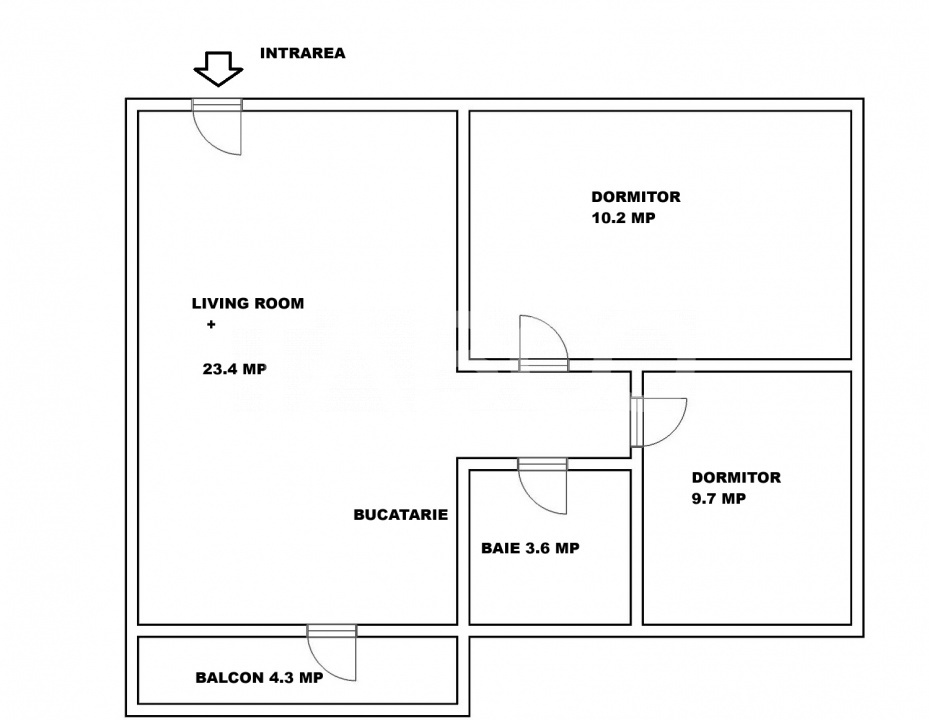 Apartament de vanzare Calea Surii Mici 3 camere balcon loc de parcare