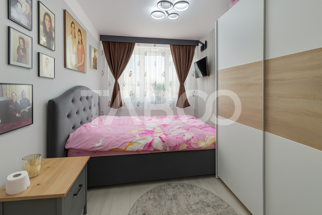 Apartament de vanzare cu 3 camere la etajul 1 mobilat utilat complet