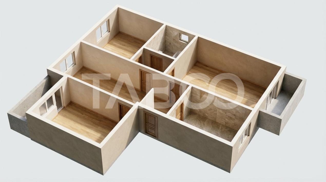 Apartament de vanzare cu 4 camere renovat integral Dioda Sibiu