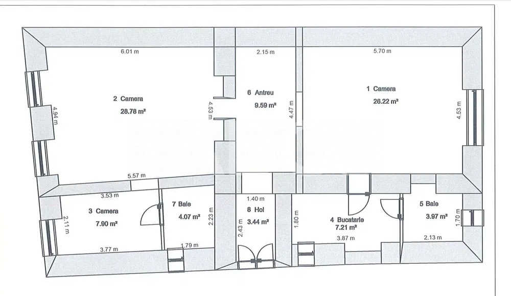 Apartament de vanzare in Centrul Istoric Sibiu 90 mpu mobilat utilat